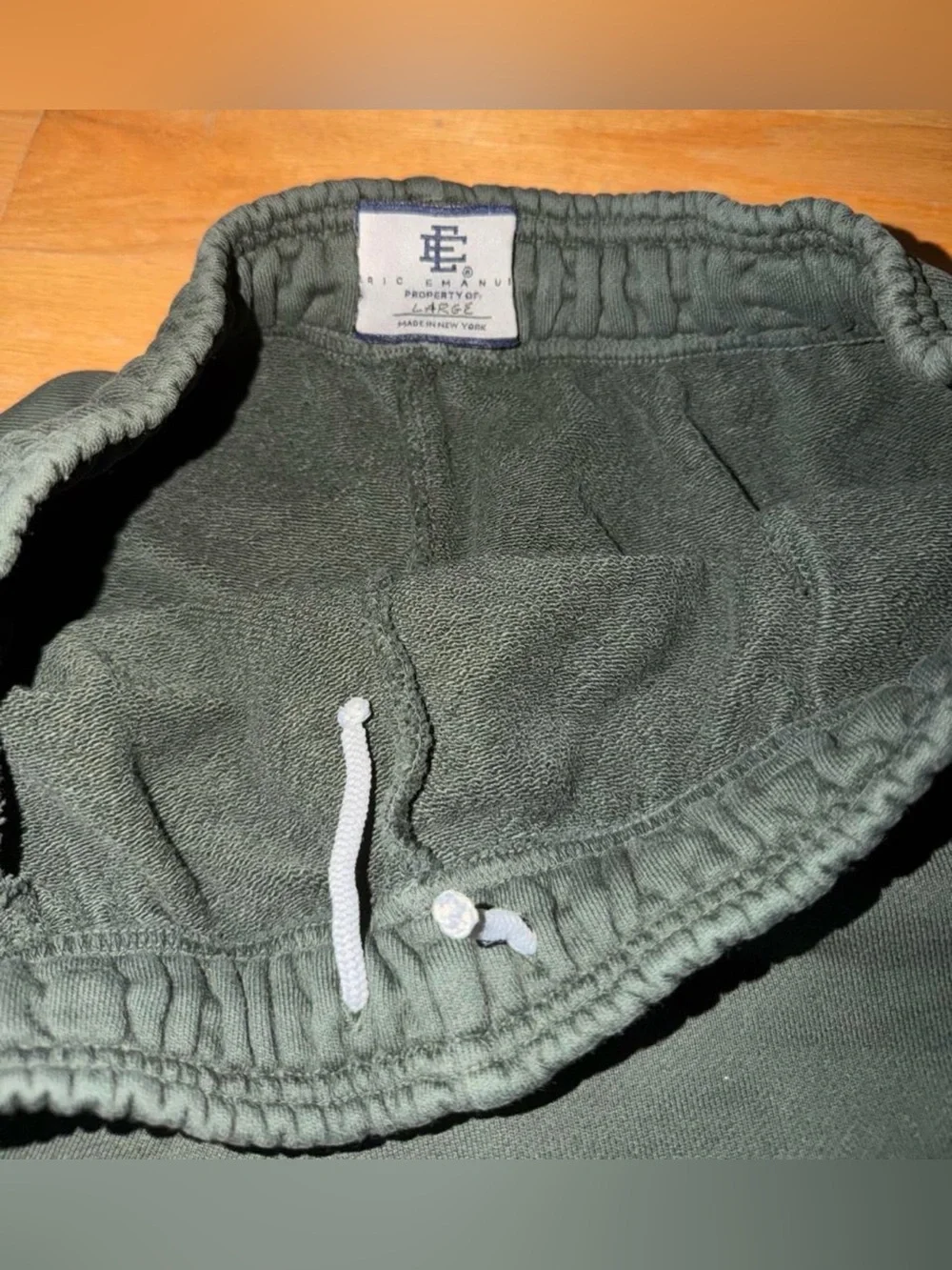 Eric Emanuel EE Basic/Core Sweat Short - Dark Green - Cotton - 100% Authentic